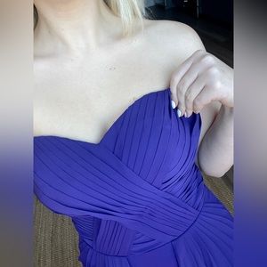 Bridesmaid chiffon off the shoulder dress